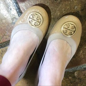 Tory Burch Royal Tan Ballet Flats